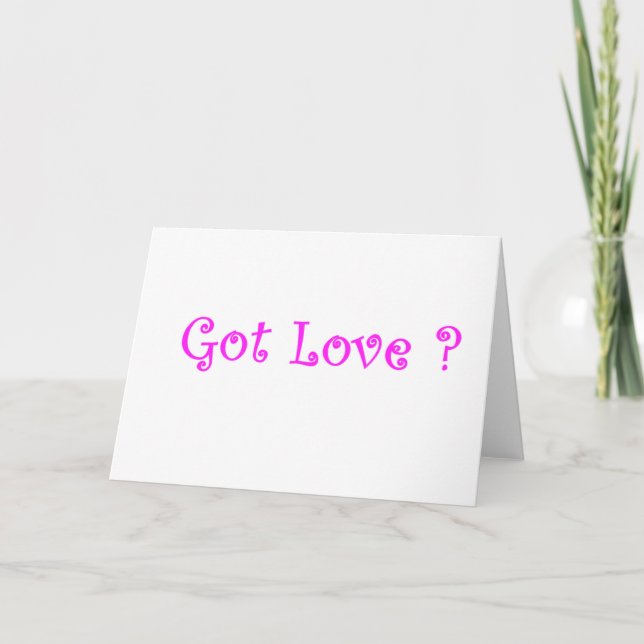 Got Liebe?-Grußkarte Karte (Vorderseite)