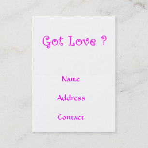 Got Liebe? Visitenkarten Visitenkarte