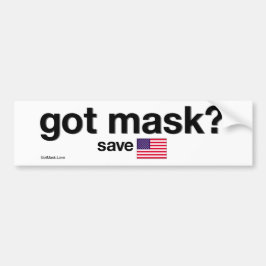 Got Mask? Rett Amerika. Autoaufkleber