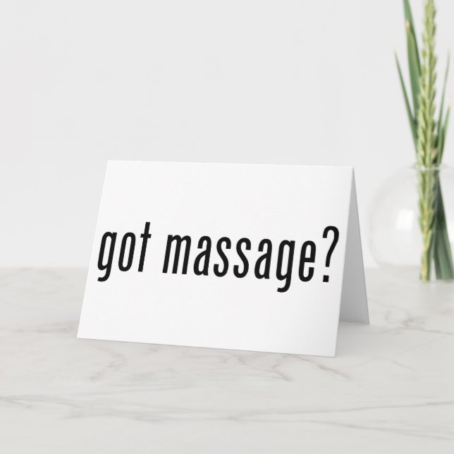 Got Massage? Karte (Vorderseite)