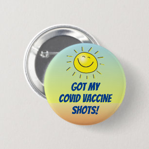 Got mein Covid Vaccine Shot Zitat glückliche Sonn Button