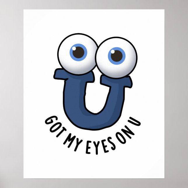 Got meine Augen auf U Funny Alphabet Puff Poster (Vorne)