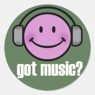 GOT MUSIK SMILE RUNDER AUFKLEBER