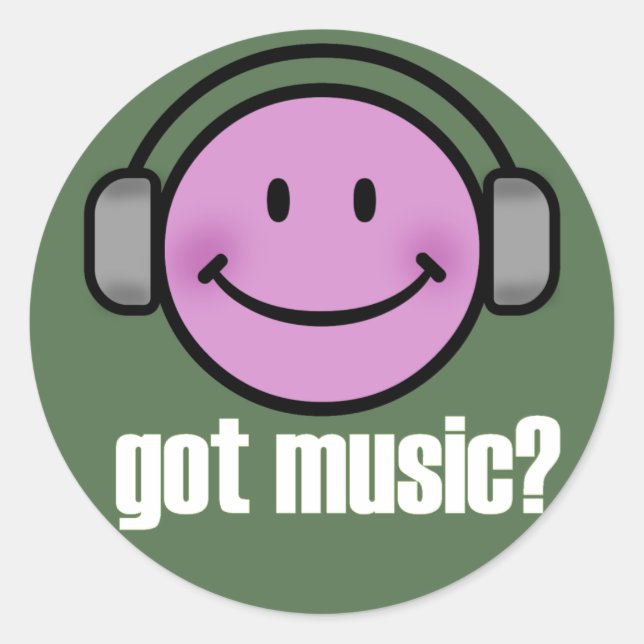 GOT MUSIK SMILE RUNDER AUFKLEBER (Vorderseite)