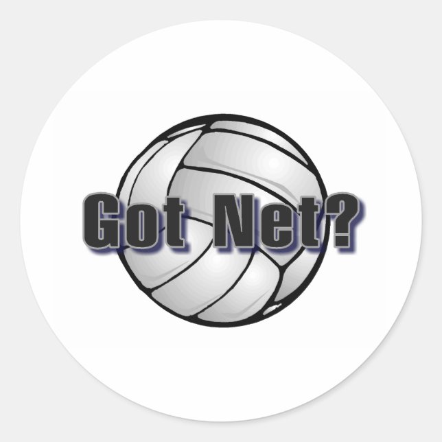 Got Netz? Volleyball Runder Aufkleber (Vorderseite)
