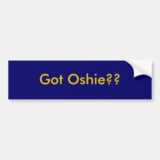 Got Oshie??  Gold Autoaufkleber