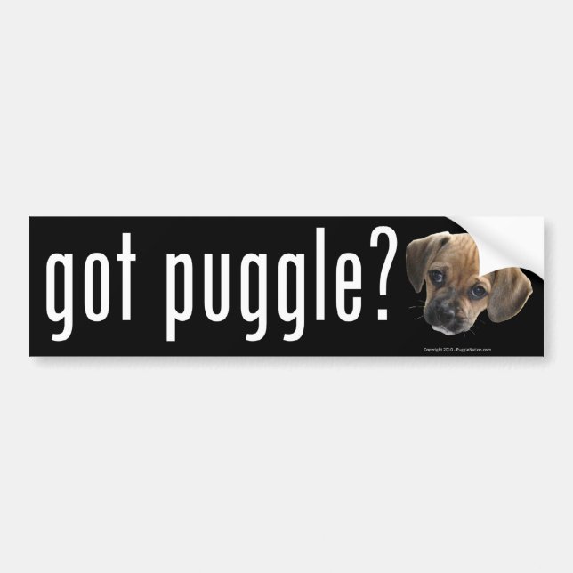 Got Puggle Autoaufkleber (Vorne)