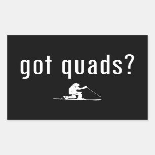 Got Quads Telemark Skifahren Rechteckiger Aufkleber