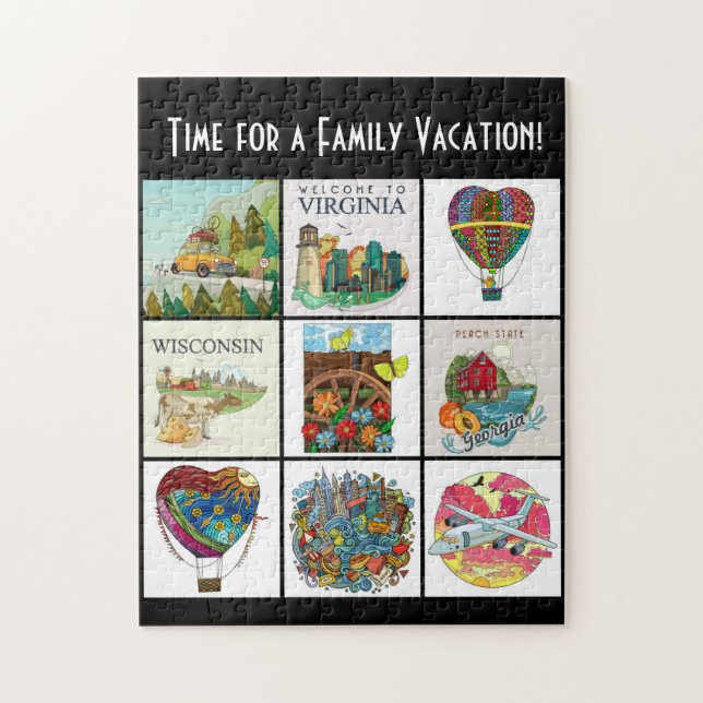 Got Reisebug? Familienurlaub Puzzle (Vertikal)
