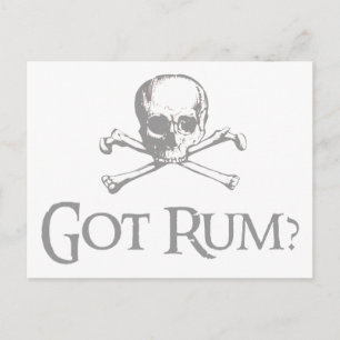 Got Rum Skull und Crossbones Postkarte