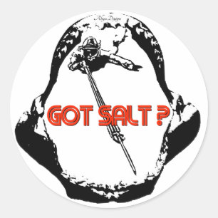 Got Salt-Kiefer Runder Aufkleber