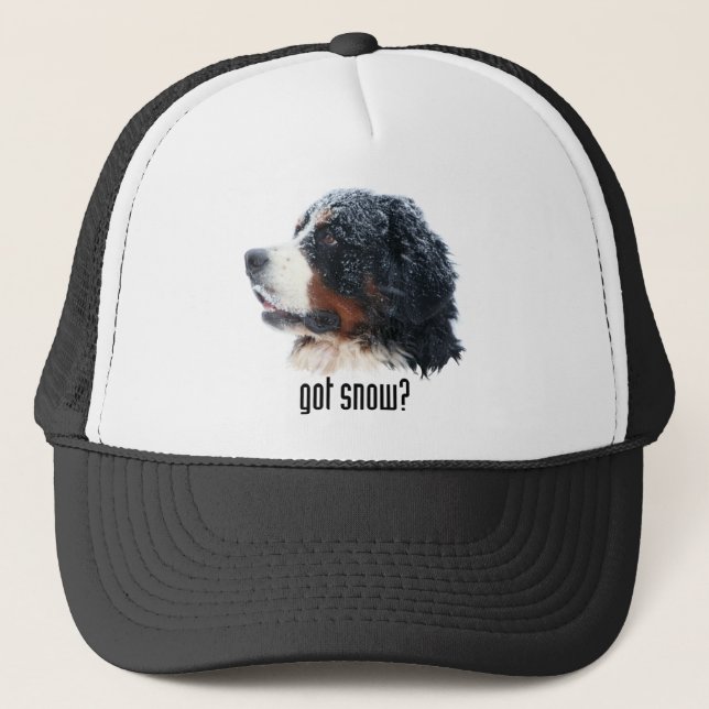 got Schnee? Bernese Hut Truckerkappe (Vorderseite)