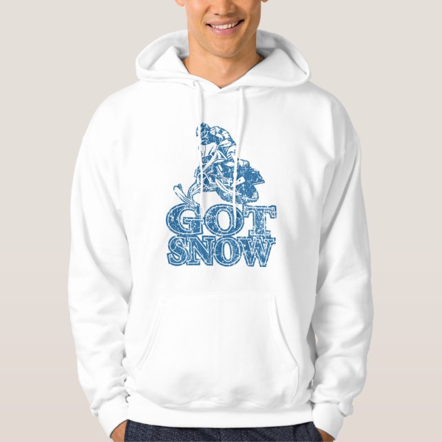 Got-Schnee-Beunruhigen-Blau Hoodie (Vorderseite)