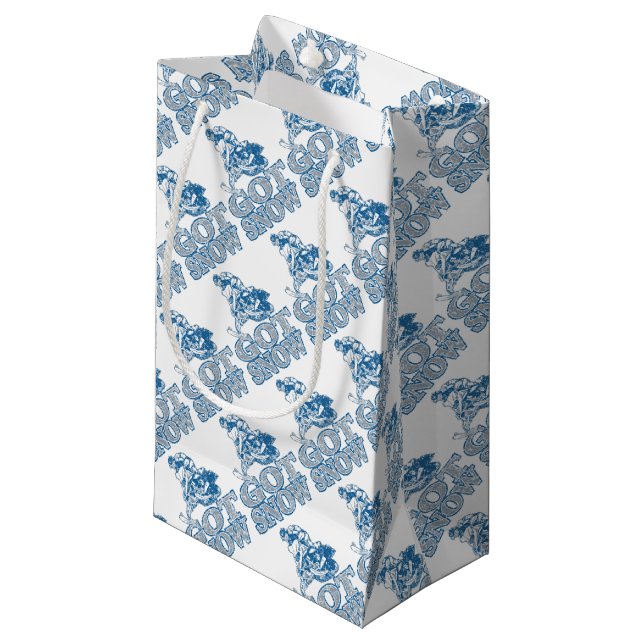 Got-Schnee-Beunruhigt-GreyBlu Kleine Geschenktüte (Vorderseite Schrägansicht)