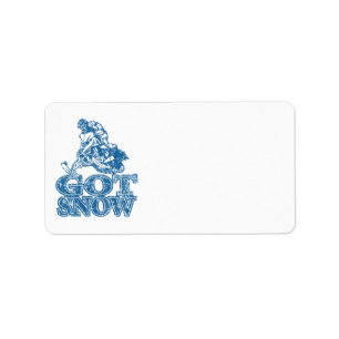 Got-schneebeängstigend-blau Adressaufkleber