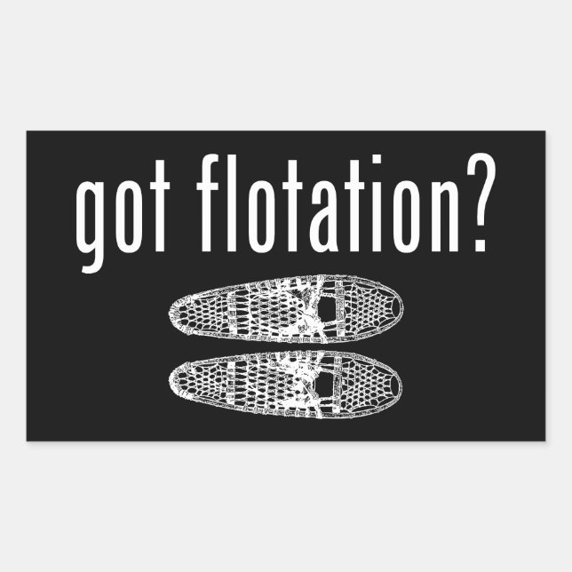 Got Schneeschuhe Rechteckiger Aufkleber (Vorderseite)