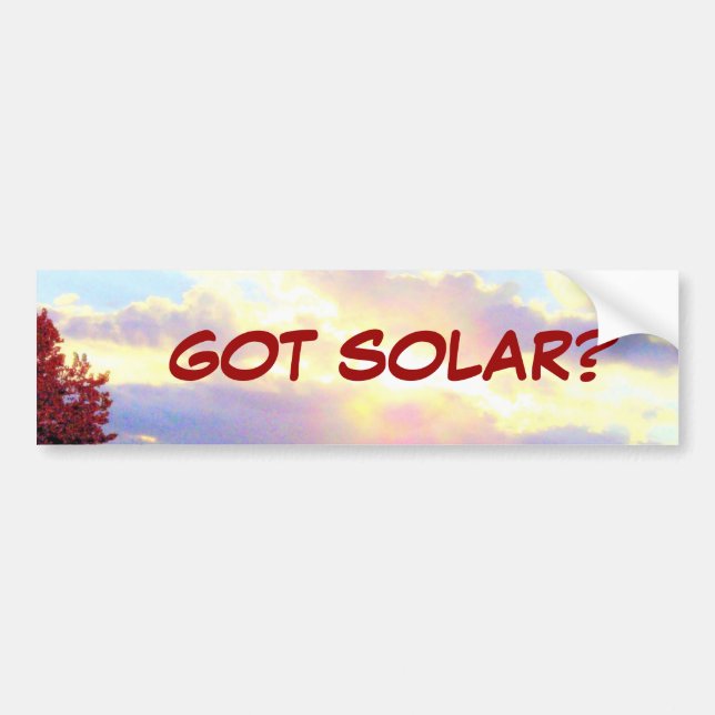 GOT SOLAR? Autoaufkleber (Vorne)