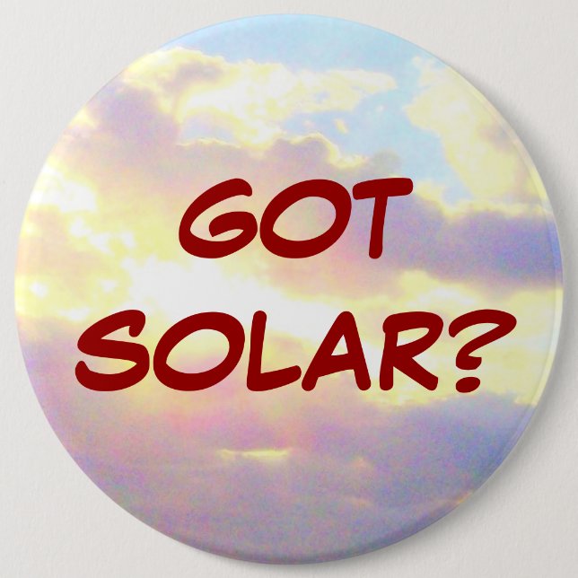 GOT SOLAR? Knopf Button (Vorderseite)