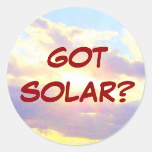 GOT SOLAR? RUNDER AUFKLEBER