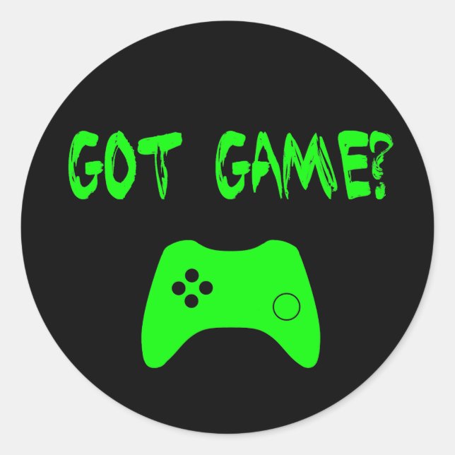 Got Spiel? Funny Gamer Stickers (Vorderseite)