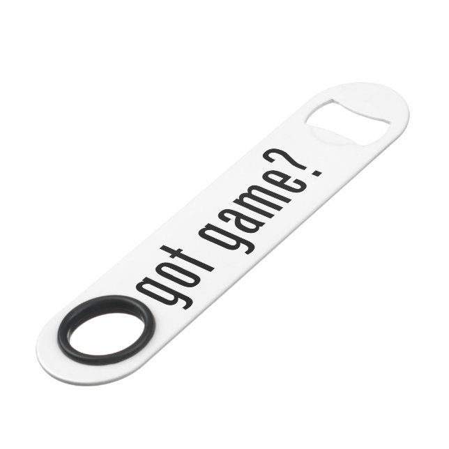 got Spiel? Speed Flaschenöffner (Rückseite Schrägansicht)