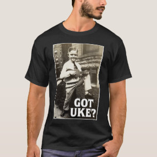 Got Uke? Dunkler kurzer T - Shirt die Hülse der