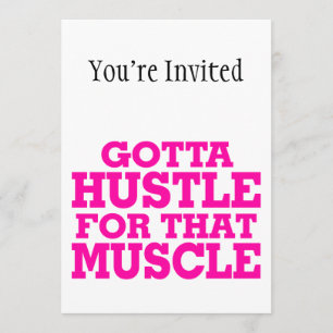 Got, um sich für dieses Muskel-Rosa zu drängen Einladung