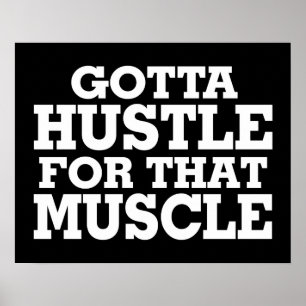 Got, um sich für dieses Muskel-Weiß zu drängen Poster