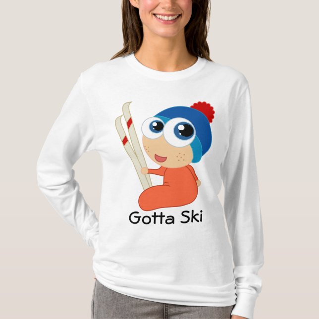 Got, um Ski zu fahren PulloverHoodie T-Shirt (Vorderseite)