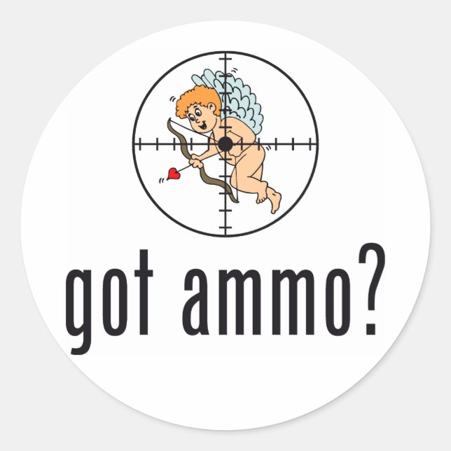 got? (Valentinstag) Runder Aufkleber (Vorderseite)