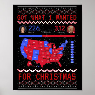 Got, was ich Weihnachten 2024 Gewollt politische W Poster