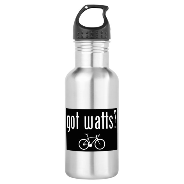 Got Watts Cycling Edelstahlflasche (Vorderseite)