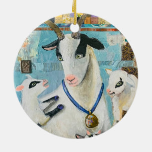 Got Ziege #4: Porzellanschmuck von Madonna und Kid Keramik Ornament