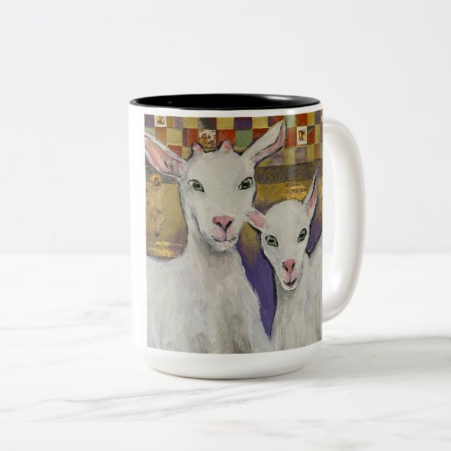 Got Ziege? Tasse mit Frisky-Kindern (VorderseiteRechts)