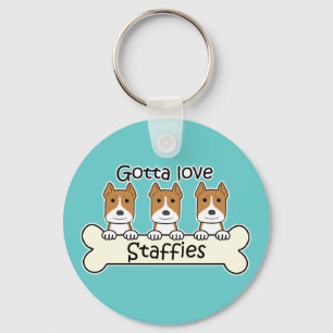 Got zur Liebe Staffies Schlüsselanhänger