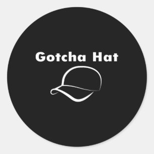 Gotcha Hat Meme Funny Prank Joke Internet Culture Runder Aufkleber