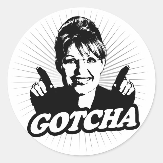 Gotcha-Journalistensticker Runder Aufkleber (Vorderseite)