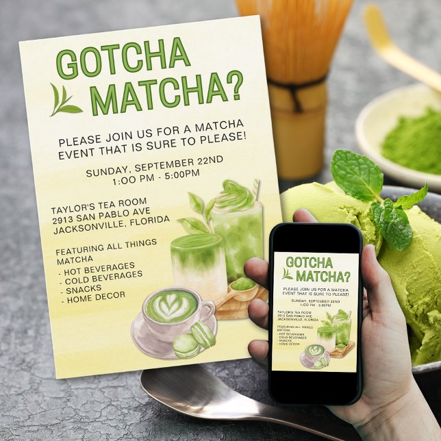 Gotcha Matcha? Event Invitation Einladung (Von Creator hochgeladen)