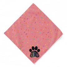 "Gotcha" Rosa Paw Print Confetti Bandanna