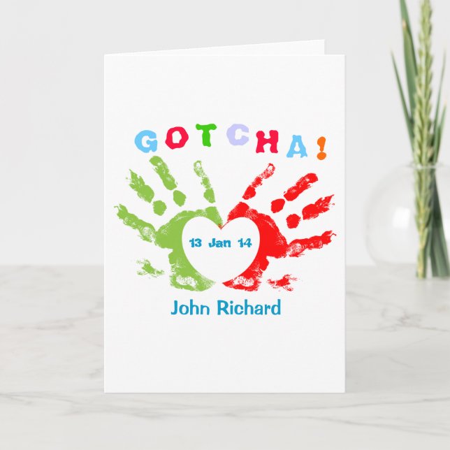 Gotcha-Tag! Ankündigung der Adoption (Vorderseite)