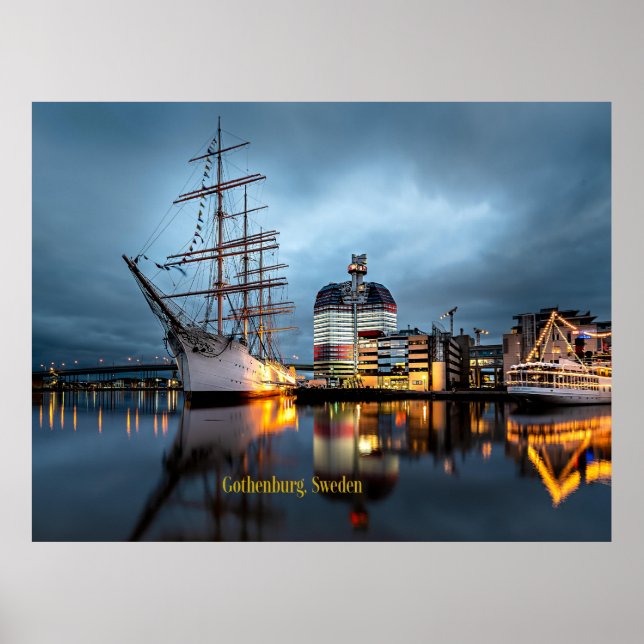 Göteborg, Schweden nachts Poster (Vorne)