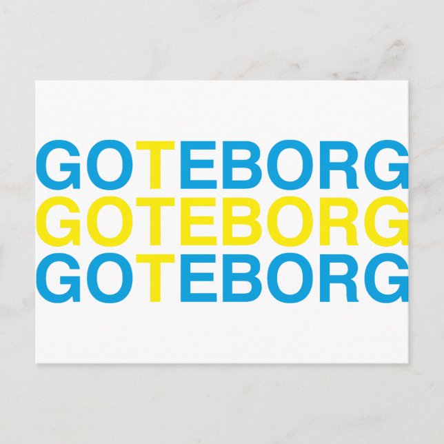 GOTEBORG Schwedische Flagge Postkarte (Vorderseite)
