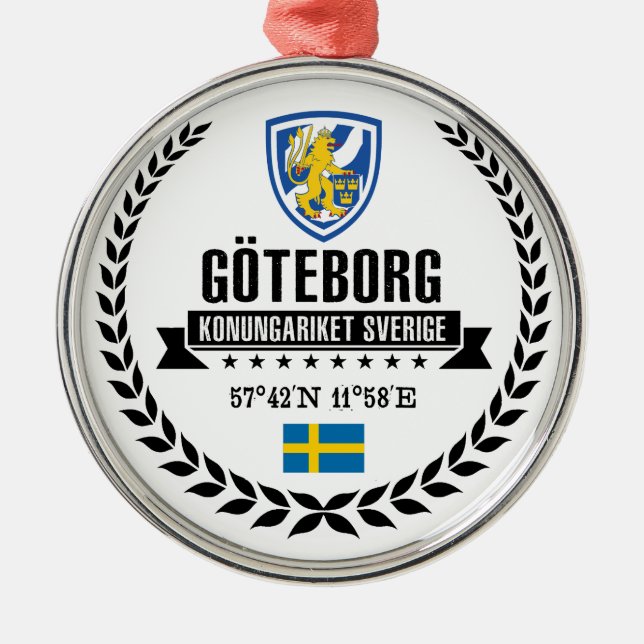Göteborg Silbernes Ornament (Vorne)