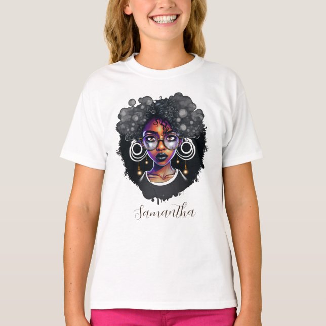 Goth Afro Woman T-Shirt (Vorderseite)