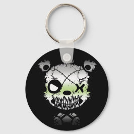 Goth Agender Pride Flag farbiger Bär Schlüsselanhänger