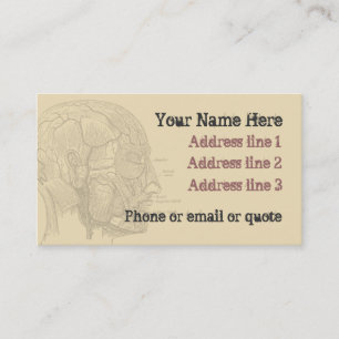 Goth Anatomy Head Business Card Visitenkarte