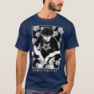 Goth Anime Boy Gothic Japanische ästhetische Vapor T-Shirt