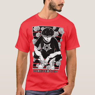 Goth Anime Boy Gothic Japanische ästhetische Vapor T-Shirt