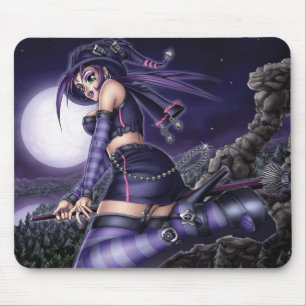 Goth Anime-Hexe Mousepad