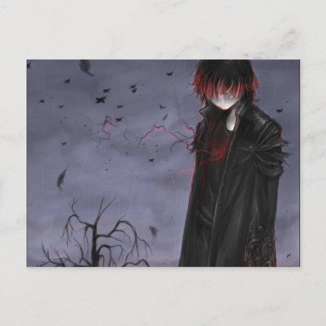 Goth Anime Typ Postcard Postkarte (Vorderseite)